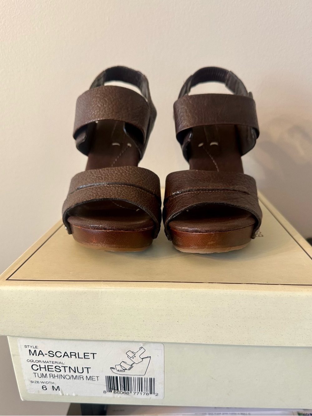 BCBGMaxAzria Chestnut Brown Wedge Sandals